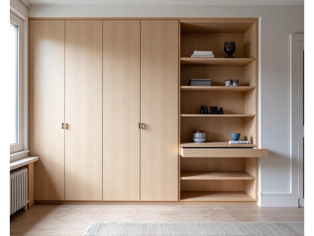 Maßgefertigter Buchen-Einbauschrank