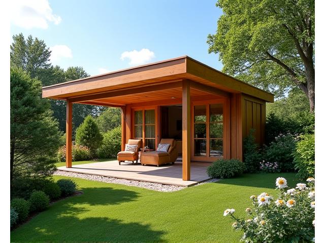 Eleganter Holz-Pavillon